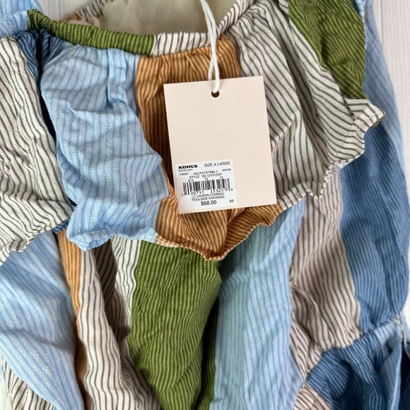 LC Lauren Conrad One Shoulder Multicolor Striped Midi Dress‎ Size XL NWT - Picture 5 of 5